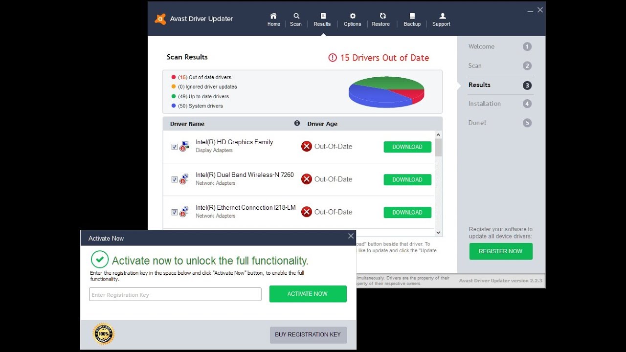 Avast driver updater activation key 2018 free